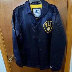 STARTER Navy Blue MLB Brewers Tag
